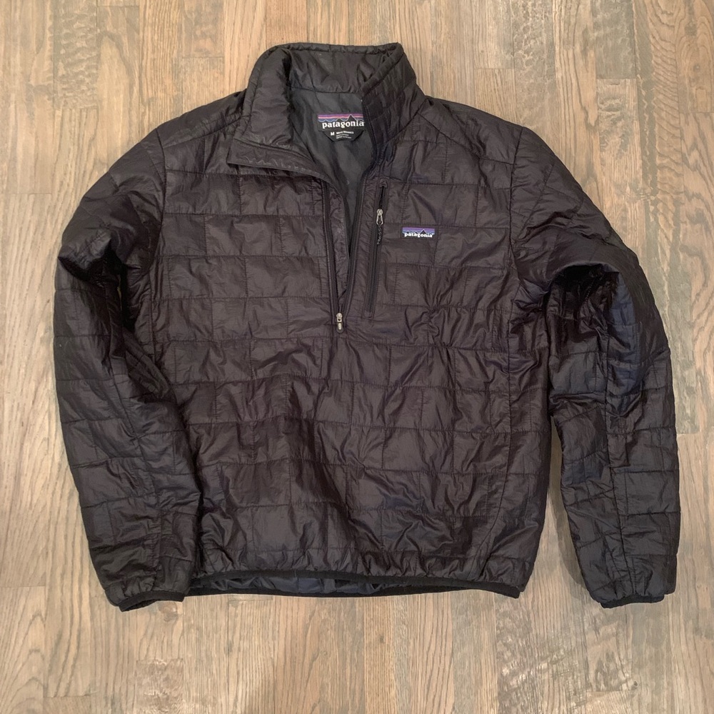 Men’s Patagonia Light Quilted Pullover Black Sz M